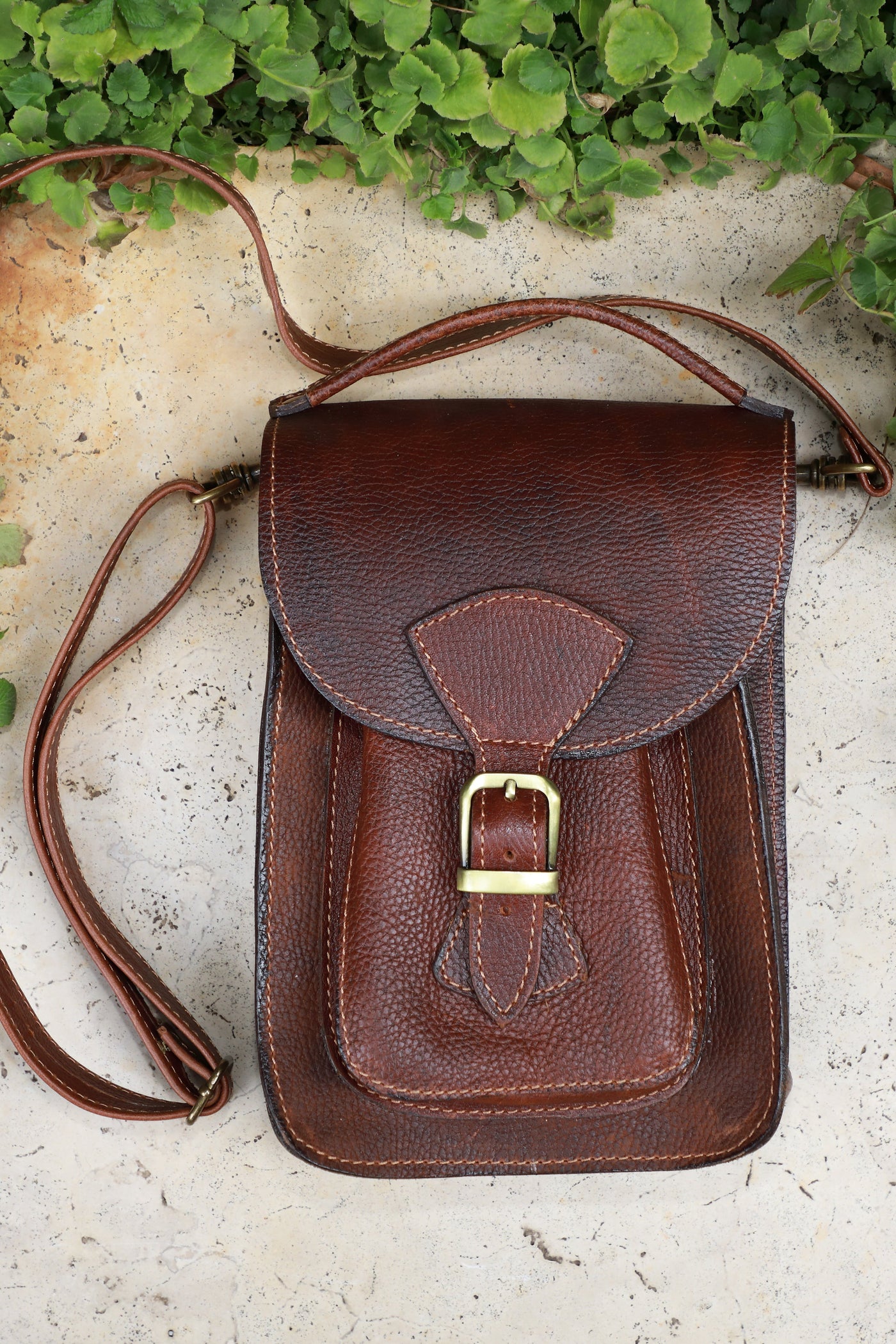 Sac à dos marron foncé pour homme