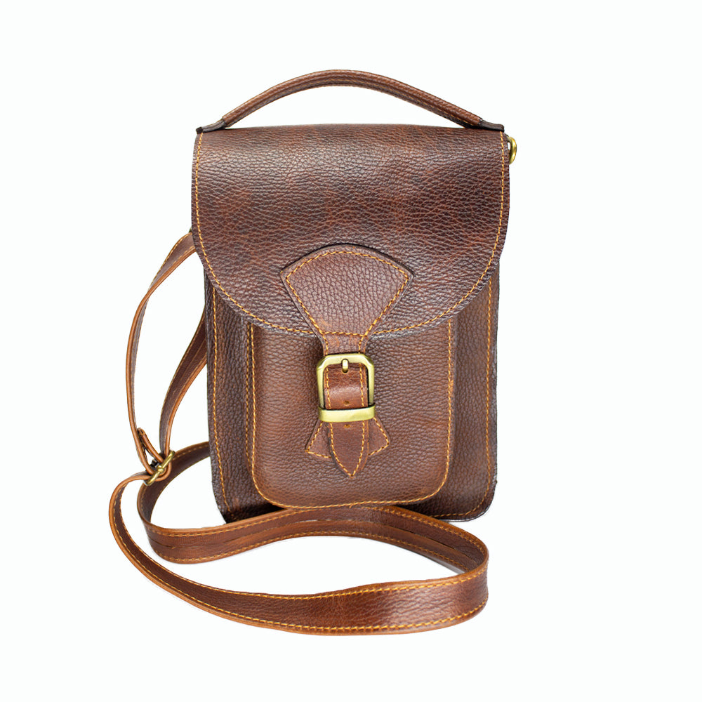 Grand sac à dos marron foncé pour homme