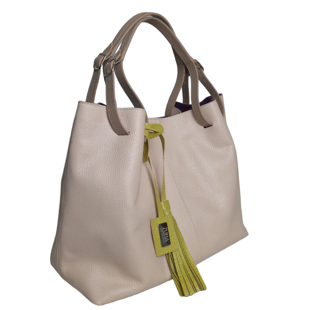 Sac en cuir nude pour femme Adelle