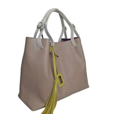 Sac en cuir Adelle Taupe pour femme