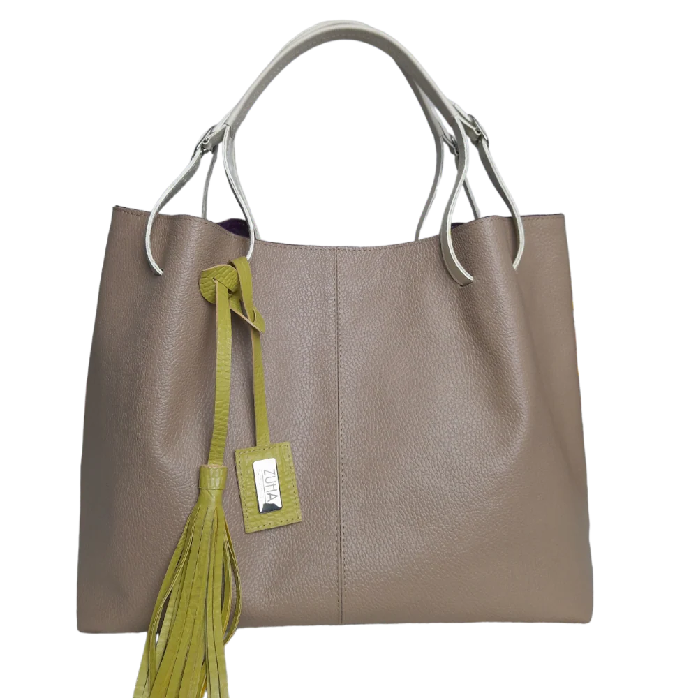 Sac en cuir Adelle Taupe pour femme