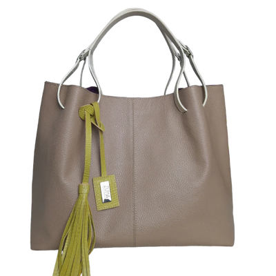 Sac en cuir Adelle Taupe pour femme