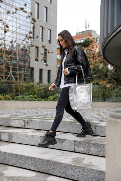 Portefeuille argenté Jacinta