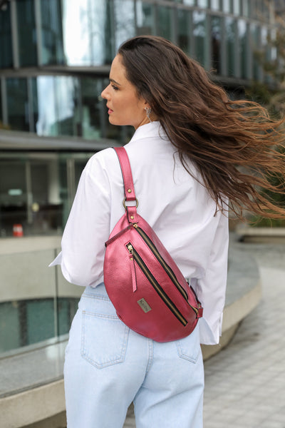 Grande banane rose métallisé