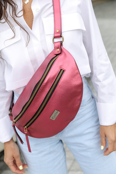 Grande banane rose métallisé