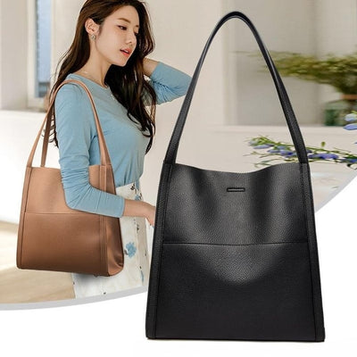 sac bandoulière simple en cuir véritable uni