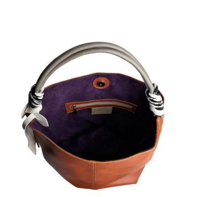 Sac à main en cuir pour femme Leah Ginger