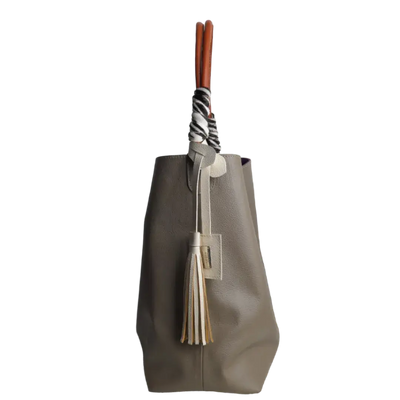 Sac à main en cuir Leah Taupe pour femme