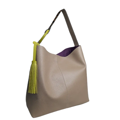 Sac en cuir pour femme Nora Taupe