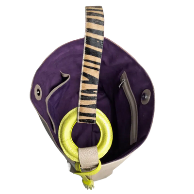 Sac en cuir pour femme Nora Taupe