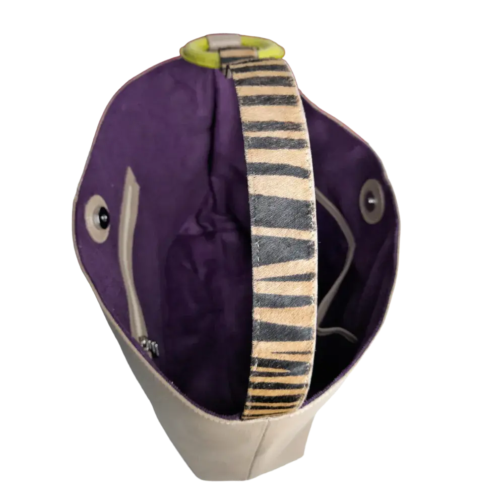 Sac en cuir pour femme Nora Taupe