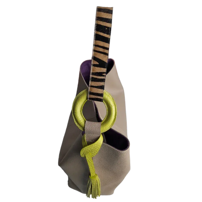 Sac en cuir pour femme Nora Taupe