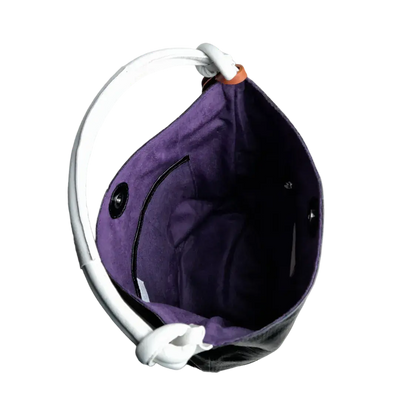 Sac Olivia en cuir de reptile noir pour femme