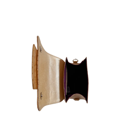 Sac à main en cuir blanc et or pour femme Elizabeth Coquito