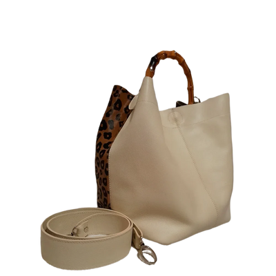 Sac en cuir pour femme Claire Jaguar avec talc
