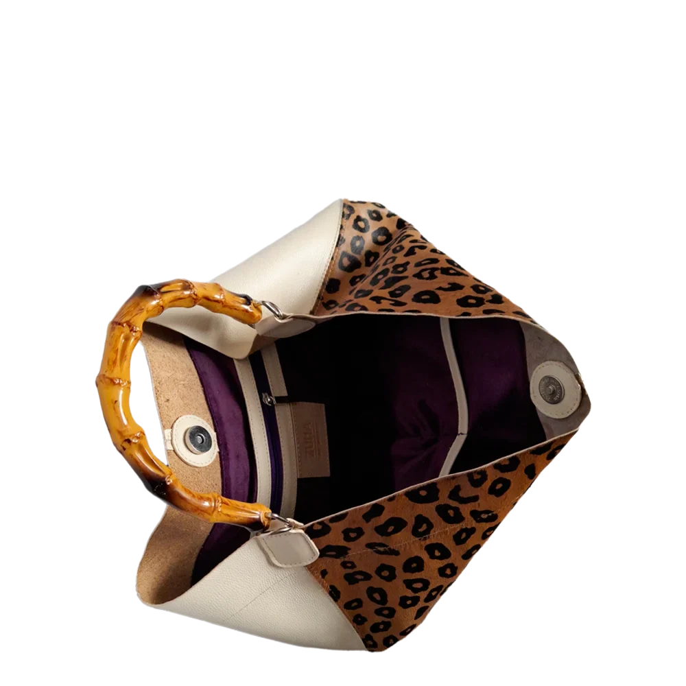 Sac en cuir pour femme Claire Jaguar avec talc