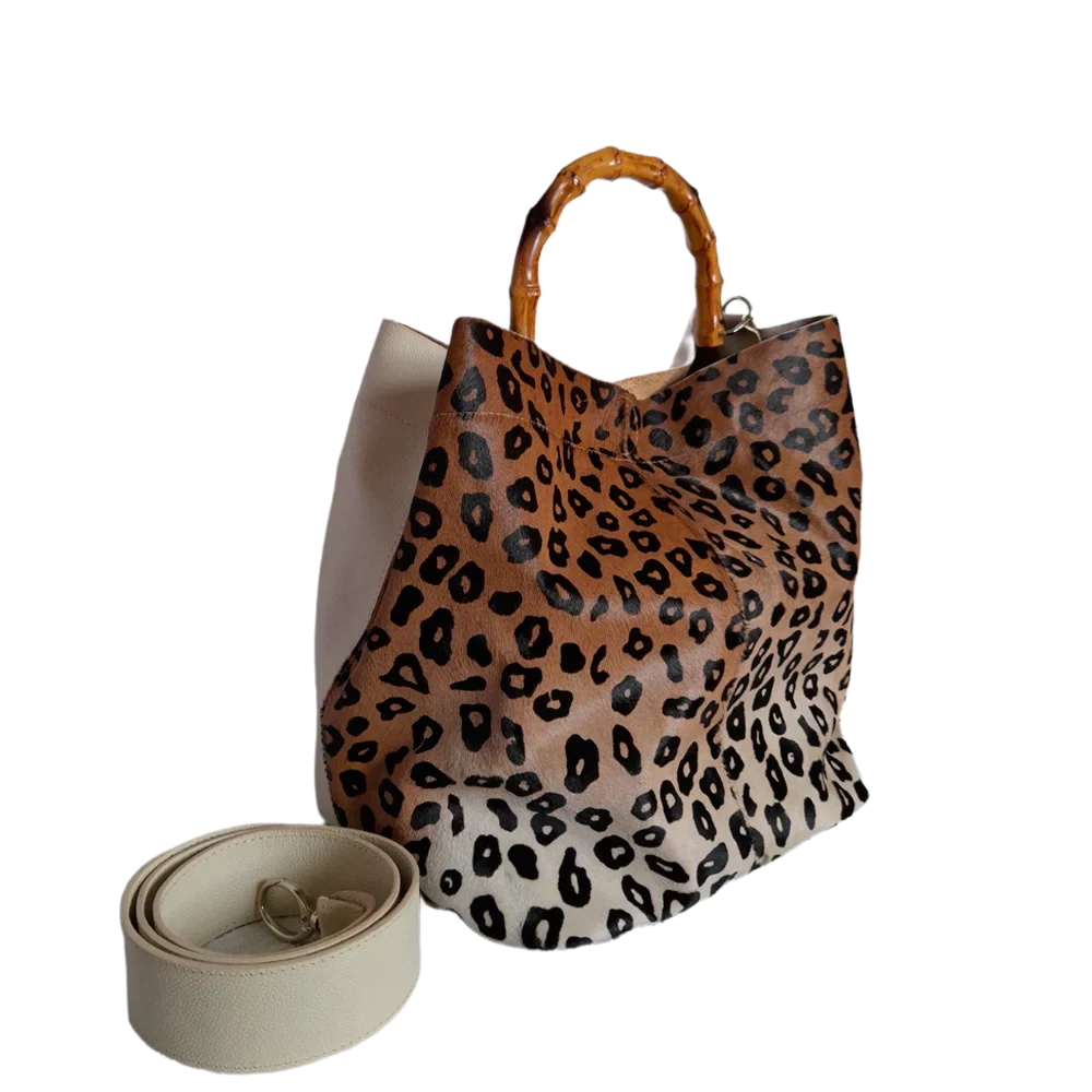 Sac en cuir pour femme Claire Jaguar avec talc
