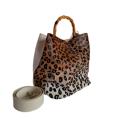 Sac en cuir pour femme Claire Jaguar avec talc