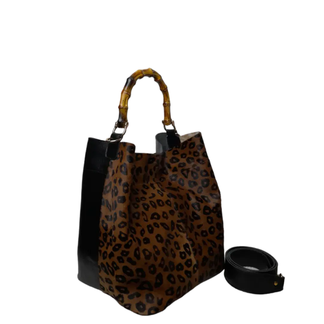 Sac Claire Jaguar en cuir noir pour femme