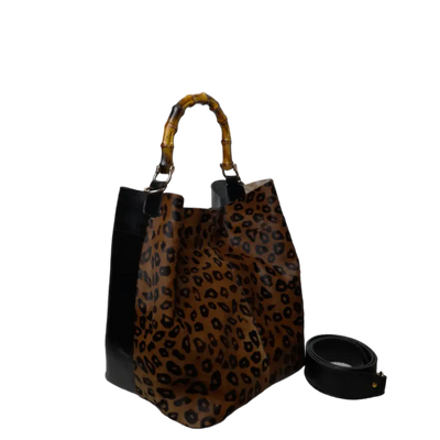 Sac Claire Jaguar en cuir noir pour femme