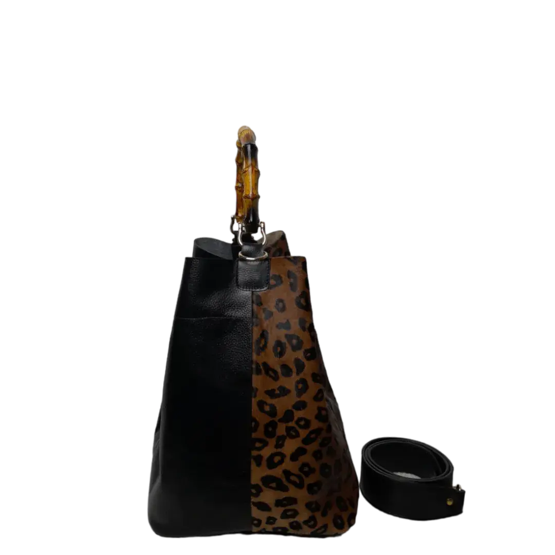 Sac Claire Jaguar en cuir noir pour femme