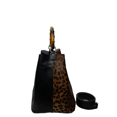 Sac Claire Jaguar en cuir noir pour femme