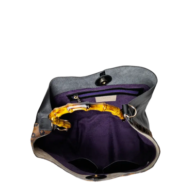 Sac Claire Jaguar en cuir noir pour femme