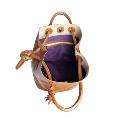 Sac en cuir pour femme Brigitte Miel