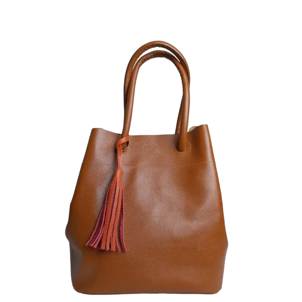 Sac en cuir pour femme Brigitte Miel