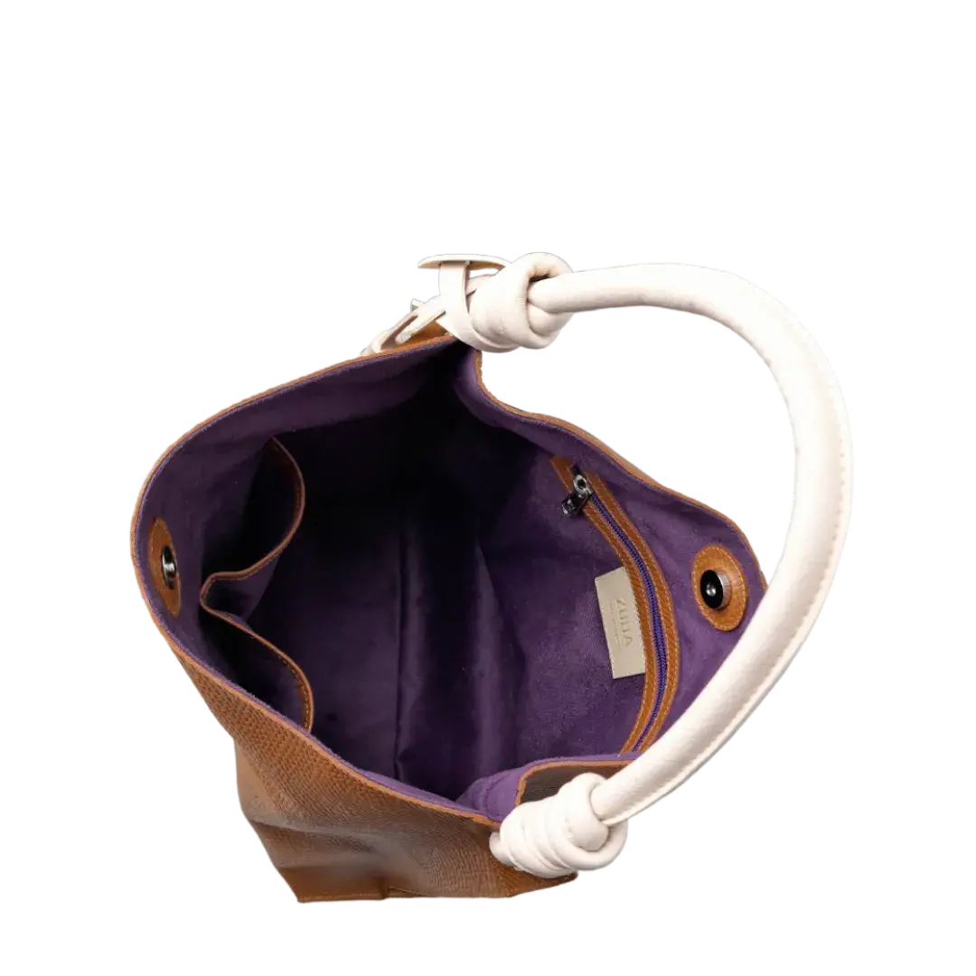 Sac à main en cuir Fernanda Anaconda Honey pour femme