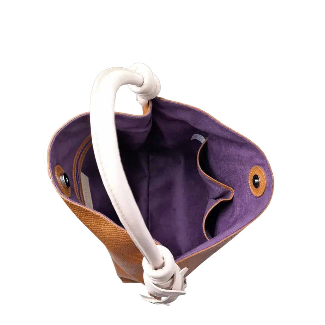 Sac à main en cuir Fernanda Anaconda Honey pour femme