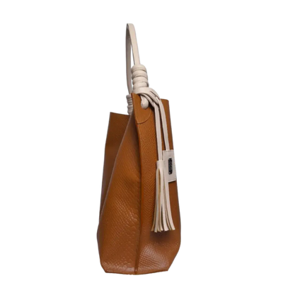 Sac à main en cuir Fernanda Anaconda Honey pour femme
