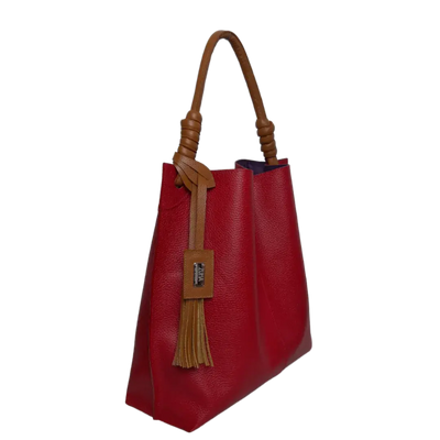 Sac Fernanda en cuir rouge pour femme