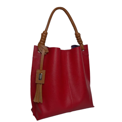 Sac Fernanda en cuir rouge pour femme