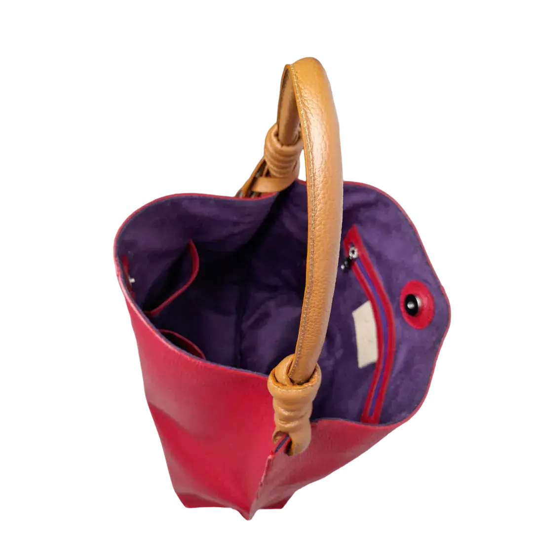 Sac Fernanda en cuir rouge pour femme