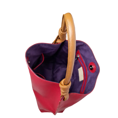 Sac Fernanda en cuir rouge pour femme