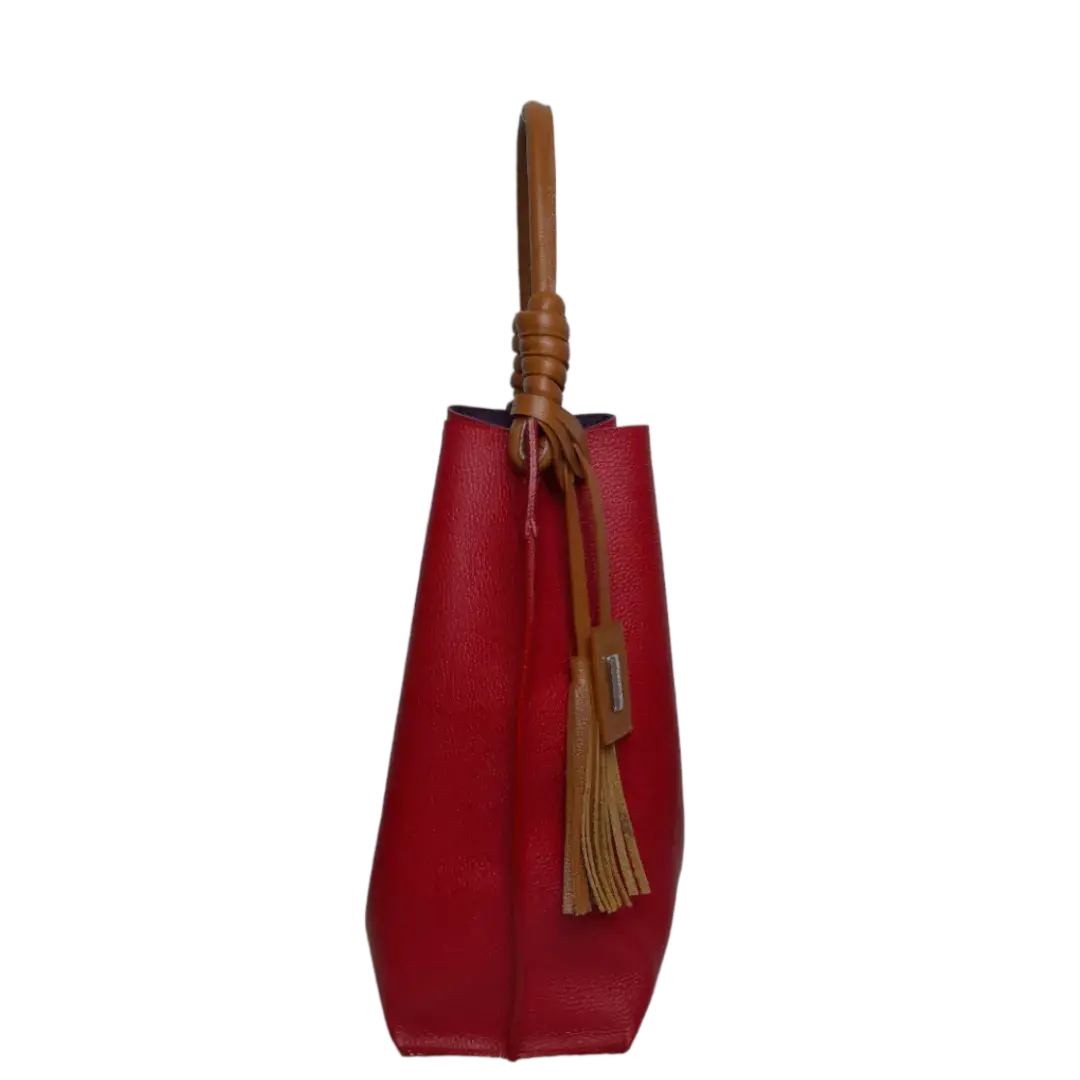 Sac Fernanda en cuir rouge pour femme