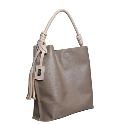 Sac en cuir Fernanda Taupe pour femme