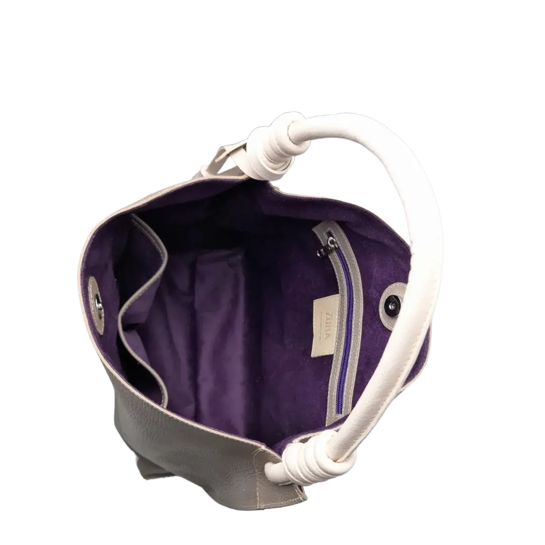 Sac en cuir Fernanda Taupe pour femme