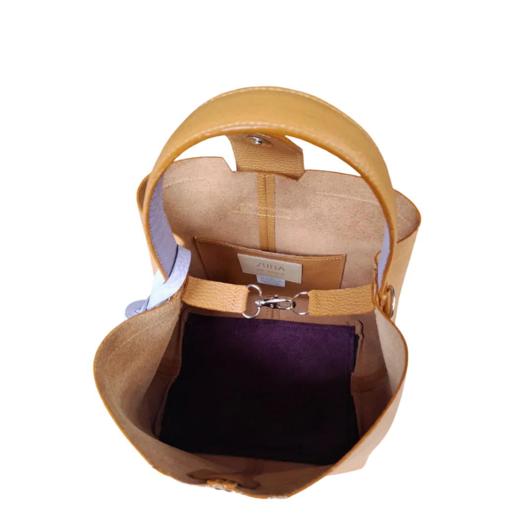 Sac à main Lucia petit sac en cuir pour femme couleur miel