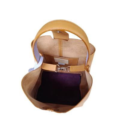 Sac à main Lucia petit sac en cuir pour femme couleur miel