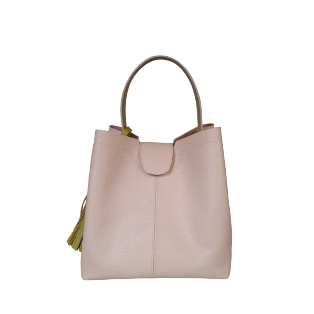 Sac Lucia petit sac en cuir nude pour femme