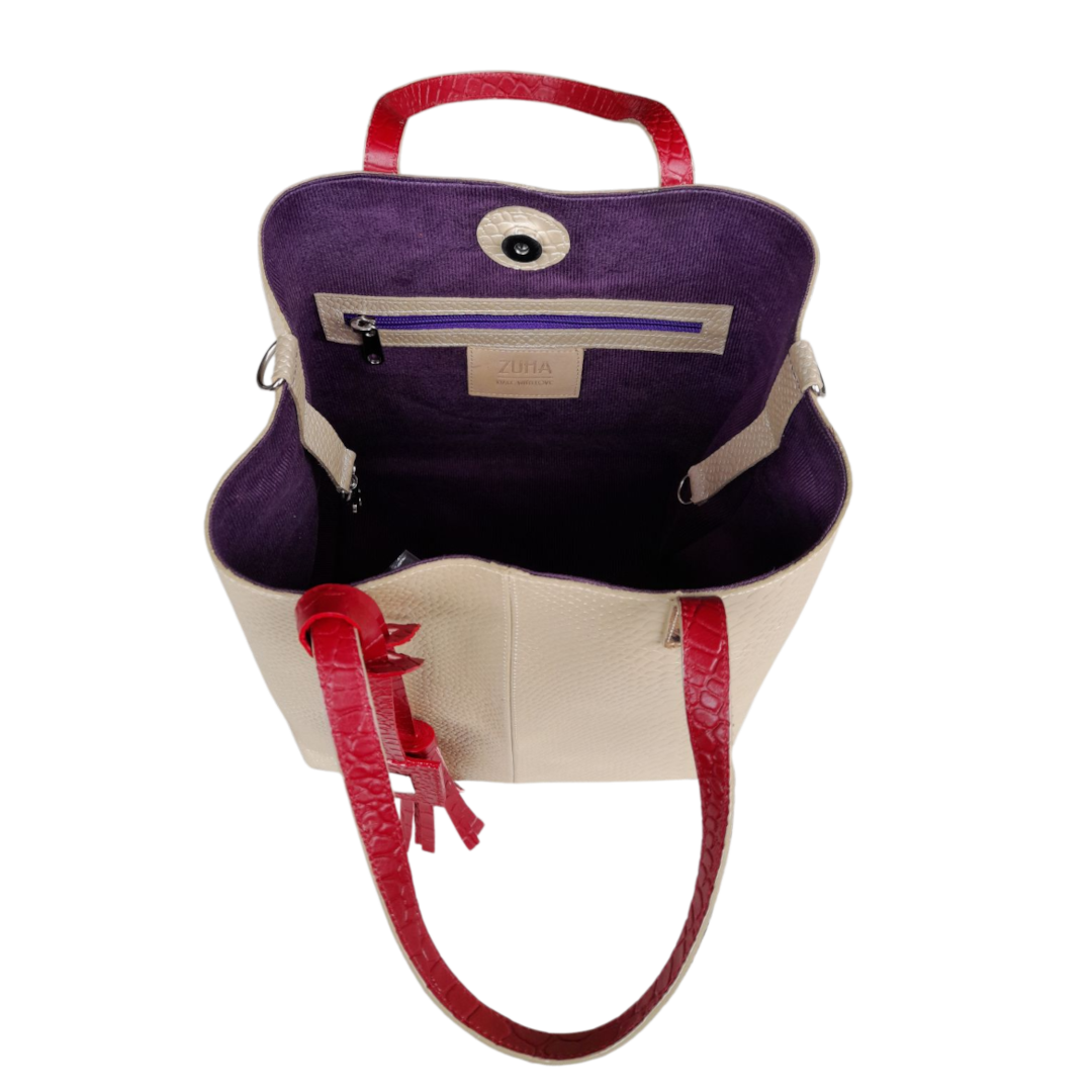 Sac à main Giulia Anaconda pour femme, en cuir couleur étain doré