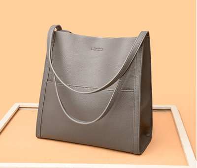 sac bandoulière simple en cuir véritable uni