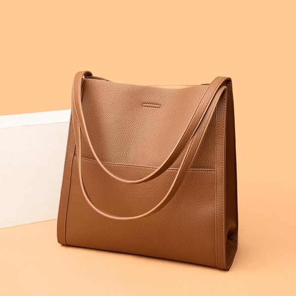 sac bandoulière simple en cuir véritable uni