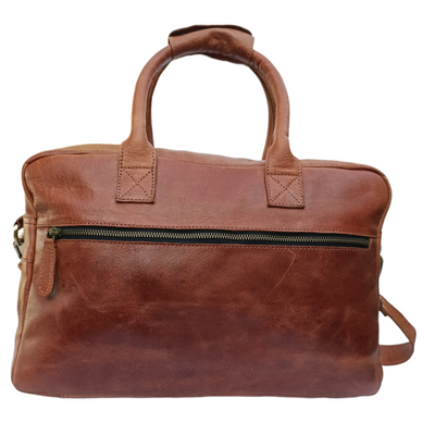 Sac portefeuille marron rustique