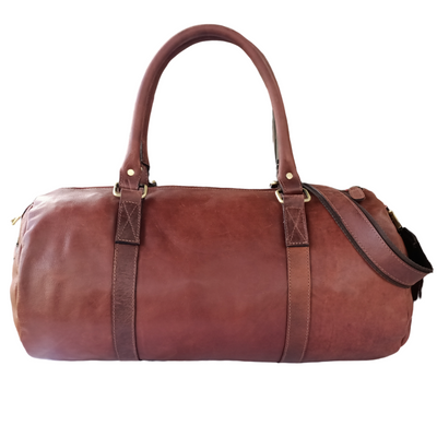 Sac de voyage en cuir marron clair