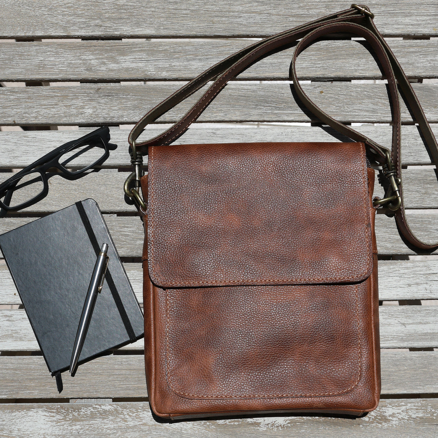 Sac à dos en cuir marron José