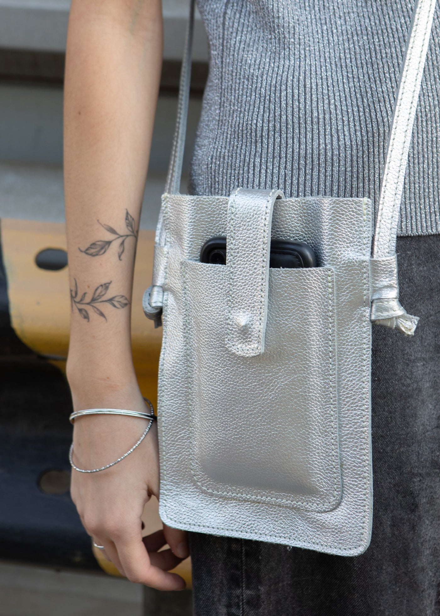 Portefeuille en argent Monse