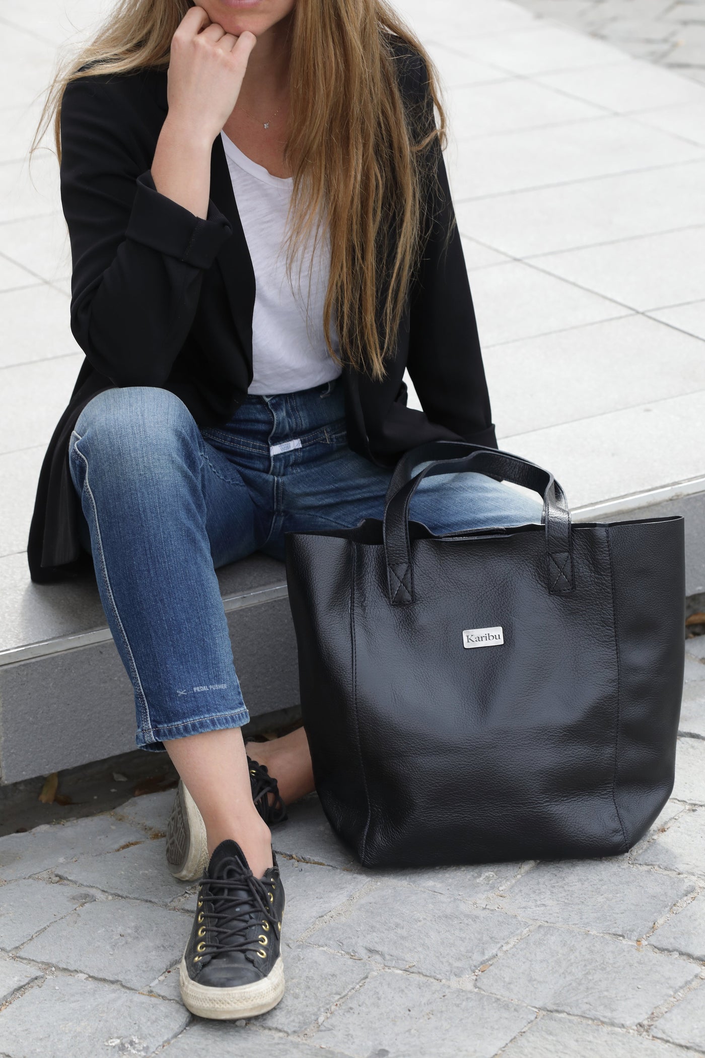 Portefeuille noir Amalia